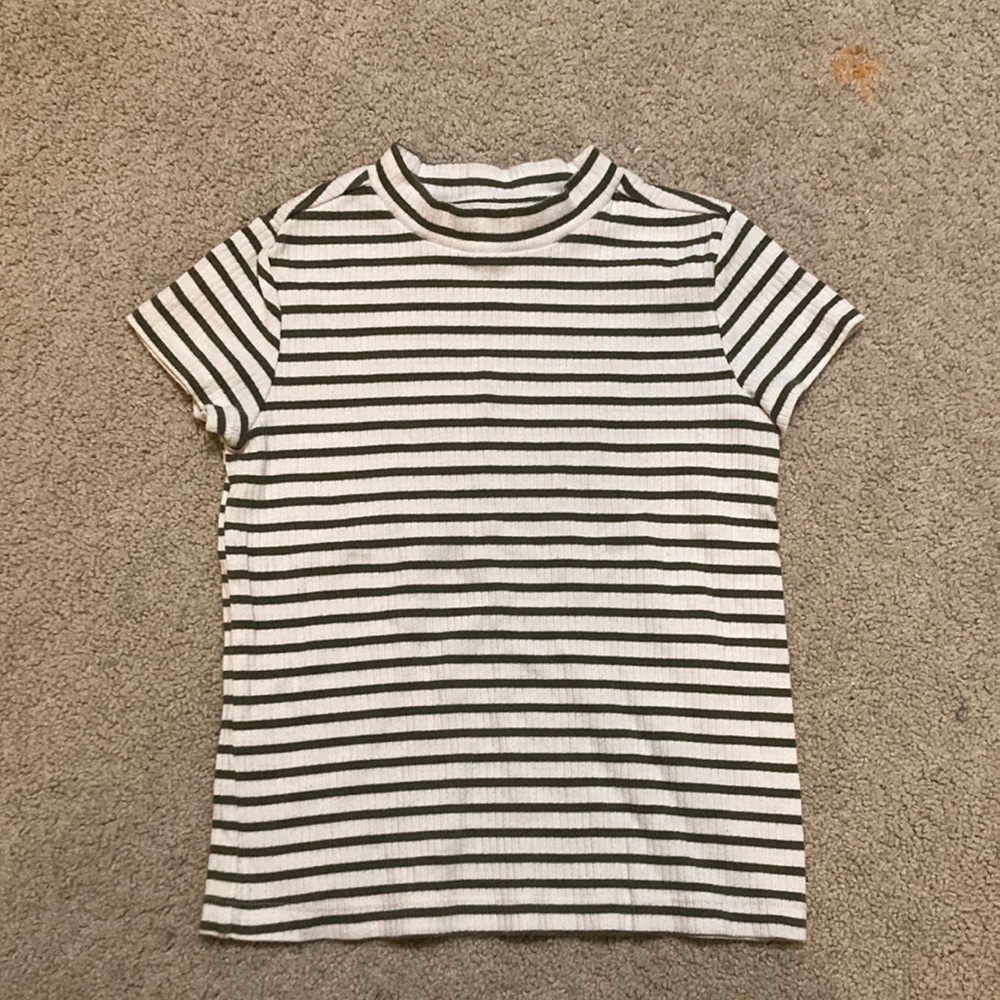 green striped shirt